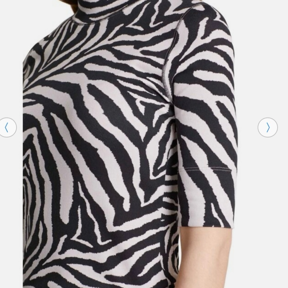 Marc Cain Zebra Print Top, Size N2 (USA Size 6) N… - image 2